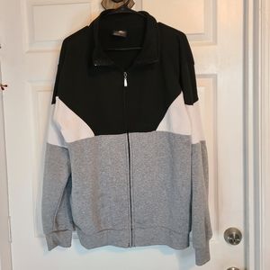 (1287) Cougar Sport Men's Long Sleeve Full Zip Activewear Jacket, Large